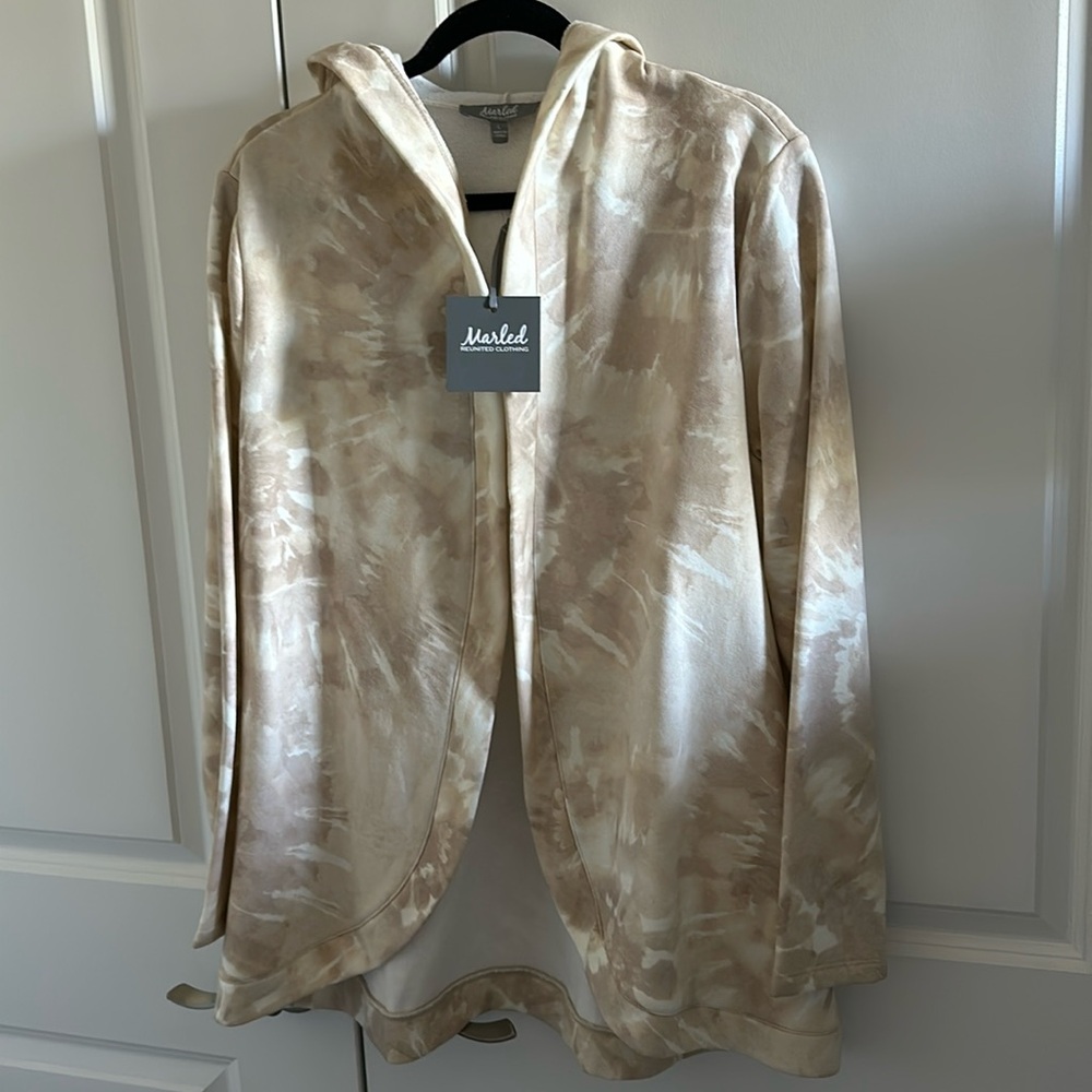 NWT Marled Hooded Sweatshirt Jacket